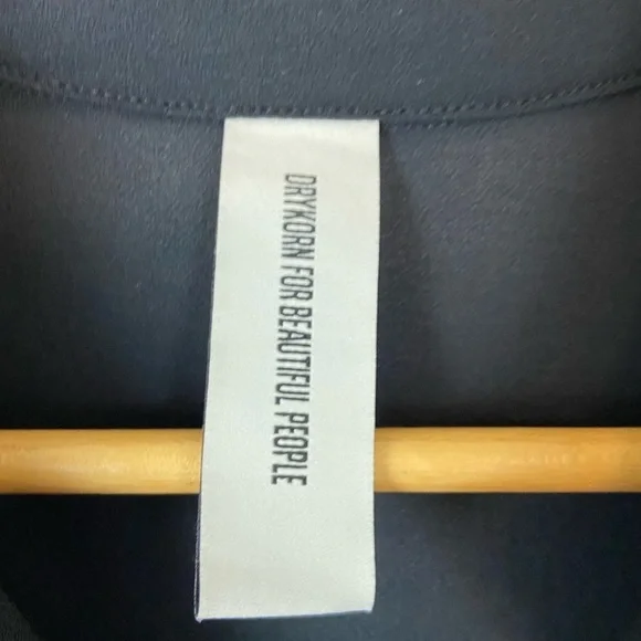 DRYKORN for Beautiful People Tarani Contemporary Cotton Shirt Dress in BLACK - Picture 6 of 10